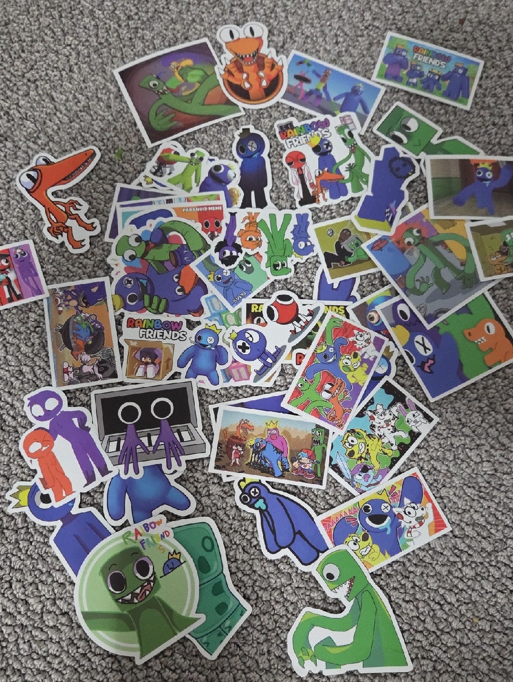 Rainbow Friends Sticker Pack - Assorted Color Characters